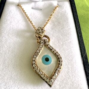 New Beautiful Gold Plated Evil Eye Necklace
